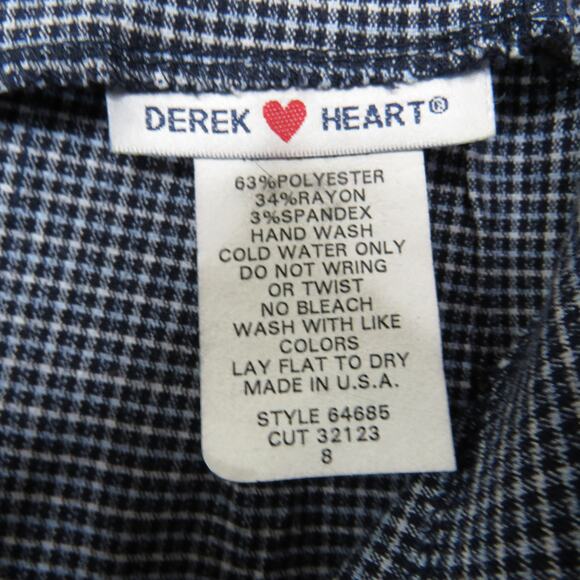 Y2k Derek Heart Blue Plaid Mini Skirt Preppy Medium - Picture 8 of 9